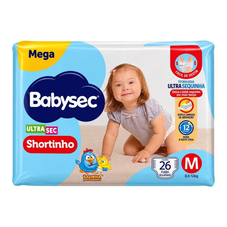 Fralda Babysec Mega Ultra Sec Shortinho