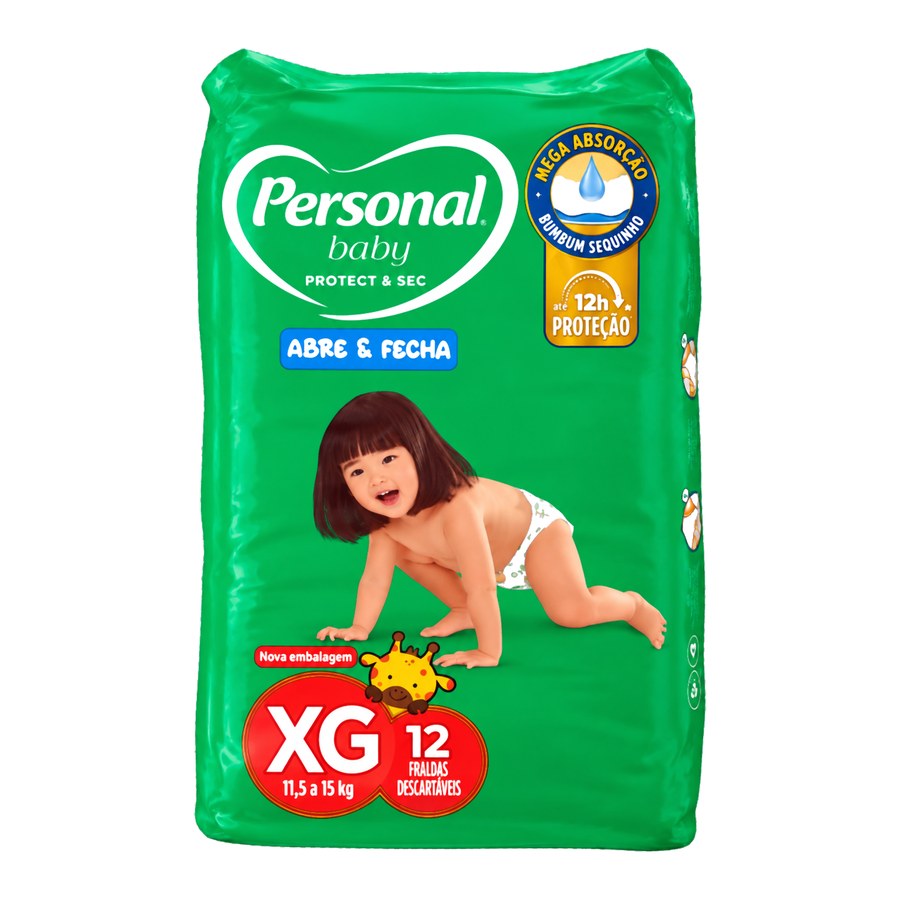 Fralda Personal Baby Protect & Sec Abre & Fecha